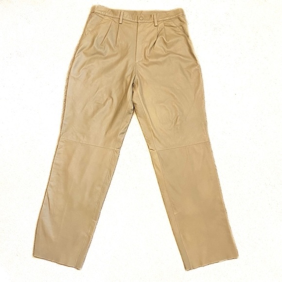 Missani Le Collezioni NWT Leather Pants Size 36 - Picture 1 of 15